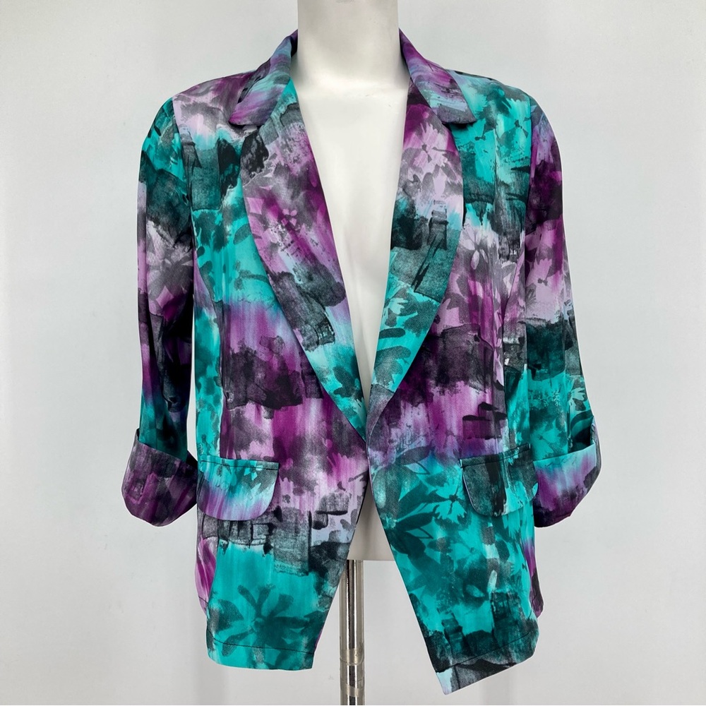 Pretty Rebellious Open Front Blazer Size Medium
